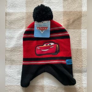 NWT Cars Lightning McQueen Red and Black Kids Beanie Toddler One Size